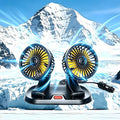 12V Dual Car Fan SUV/Truck/RV, 2-Speed 360° Rotate, Cigarette Lighter Plug | Universal compatibility (cars/trucks/RVs/tractors/UTVs)，Dual-head independent 360° rotation，12V cigarette lighter powered by Unknown