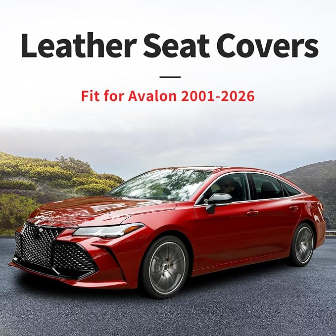 Avalon Seat Covers Custom Fit for Toyota Avalon 2001-2026 - Full Set Premium Leather, Waterproof, All-Weather, Airbag Compatible, Anti-Slip, Breathable, Only 2 Front seat Covers (Gray) - Image 4