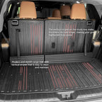 Cargo Liner & Brackrest Mat 2 in 1 for 2024-2026 Grand Highlander | Custom Fit, All Weather TPE Trunk Mat Rear Cargo Mat Back Seat Cover Protector for Grand Highlander Accessories - Image 4