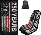 Horeset Vintage American Flag Car Seat Towel Cover – Patriotic Design Sweat Proof Seat Protector, Quick-Dry & Breathable for SUV Trucks Cars Sedan Van 250th Anniversary - Image 5