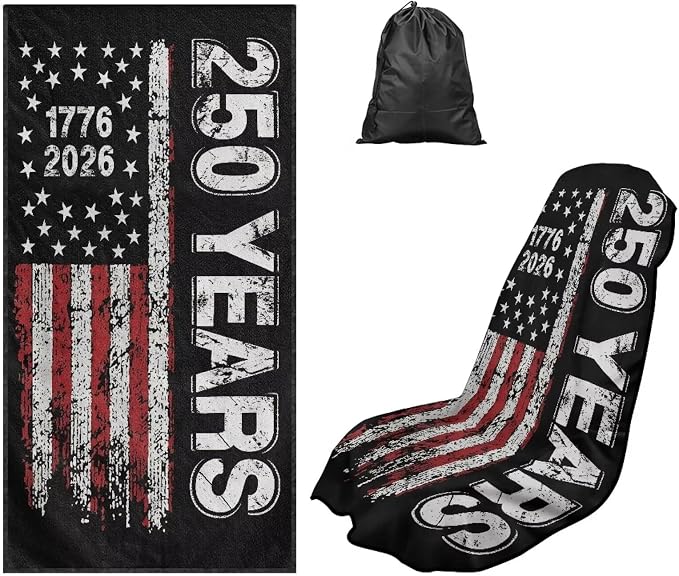Horeset Vintage American Flag Car Seat Towel Cover – Patriotic Design Sweat Proof Seat Protector, Quick-Dry & Breathable for SUV Trucks Cars Sedan Van 250th Anniversary - Image 5