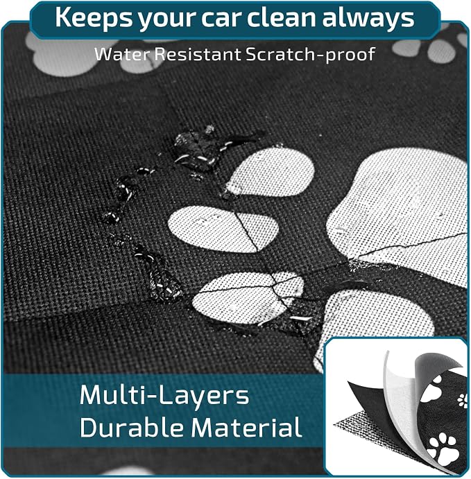 Veckle SUV Cargo Liner for Dogs - Trunk Cover with Bumper Flap Protector | Waterproof Pet Cargo Cover with Side Flaps, Dog Car Seat Cover with Non-Slip Trunk Mat, Prevents Scratches Pet Hair Mud Dirt - Image 4