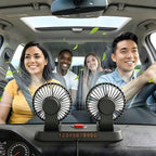 5V USB Dual Car Fan for SUV/Truck/RV, 2-Speed 360° Rotate, No AC Required | Universal compatibility (cars/trucks/RVs/tractors/UTVs)，Dual-head independent 360° rotation，2-speed turbo airflow - Image 4