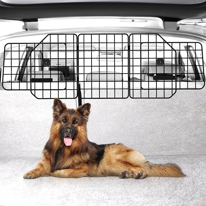 Universal Fit Car Barrier,Adjustable Dog Barrier,Back Seat Separator Gate | Heavy-Duty Steel Wire Construction,Safety Car Travel Accessories,Heavy-Duty Wire Mesh,Suitable for SUVs,Cars,Trucks by HAITRAL