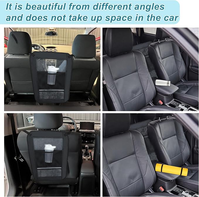 Dog Car Net Barrier, Secure Dog Car Barrier Behind Front Seat, Mesh Separator for Dogs, Dog Net for Car Back Seat Barrier for SUVs and Trucks, Black - Image 3