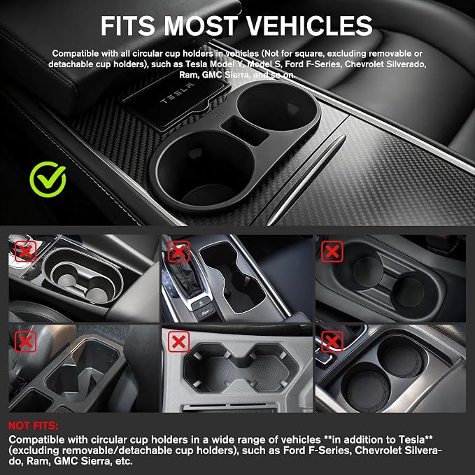 Car Desk for Laptop，Car Tray with 360° Rotating Cup Holder,Adjustable Height, Black Leather Texture Color Compatible with Tesla Model 3/Y/S, Ford，Toyota Sienna/Most Vehicles - Image 6