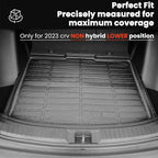 AUXKO All Weather Cargo Mat for Honda CRV 2023 2024 2025 2026 Gas | High Wall,All-Weather,All Season,Odorless,Anti Slip,Rain&Salt Resistant,TPE Material,Black,Accessories,Pet Friendly - Image 3