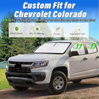 KMF 6pcs Thicken Sun Shades for Chevy Colorado 2015-2022 Accessories,Chevrolet Truck Full Car Window Covers Sunshade for Windshield Side Rear, UV Block and Blackout Privacy for Car Camping - Image 2