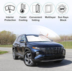 Windshield Sun Shade Sunshade for 2022-2026 Hyundai Tucson | Full covered for windshield, Foldable & Durable, Block UV Rays, Reduce Heat, Easy to install, Keeps Car Cooler - Image 2
