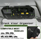 Car Sun Visor Organizer, Fits Most Cars Trucks SUV Jeeps Patrols—Black | Tactical Molle Panel Visor Storage Organizer with Sunglasses Holder for Police Gear & Overland Accessories - Image 4