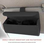 Sunglasses Holder for Car Visor, Auto Sunshade Eyeglasses Storage Case with Hidden Magnetic Closure, PU Leather Sunglass Protective Box for Most Vehicles Sun Visors (Black) - Image 5