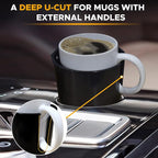 EcoNour Car Cup Holder Expander | Fits 32/40 oz Hydro Flasks | Yeti, Nalgene & Large Bottles up to 3.8" | Universal Cup Adapter for Cars with 3.2" Holders – Black - Image 3