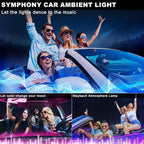 Acrylic Interior Car LED Strip Light with Wireless APP, Car Accessories 6 in 1 with 175 inches 593 LEDs Fiber Optic Ambient Lighting Kits, RGB Dynamic Music Sync Neon LED Strip Light for Car - Image 7