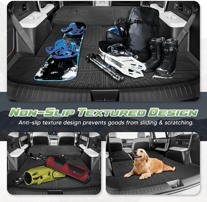 Cargo Liner for Hyundai Santa FE 2024 2025 2026, All Weather Cargo Mat for Santa Fe Accessories, Heavy Duty Trunk Mat with Backrest Mats, Car Accessories - Image 5