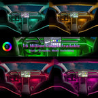 Dreamcolor Acrylic Interior Car LED Strip Light, RGB 6 in 1 Fiber Optic Ambient Lighting Kits, 16 Million Colors Sound Active Function Car Neon Lights with Wireless APP - Image 3