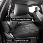 Seat Covers for Ford F150 SuperCrew 2021-2026 Faux Leather | Fits F-150 XL XLT STX Tremor 2021-2026, Lightning Pro XLT 2022-2024 and F250/F350/F450 2023-2026, Waterproof Front Seats - Image 4