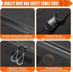 Sailnovo Rooftop Cargo Carrier roof Bag, 15 Cuft fit Cars with/Without Rack | Soft Waterproof Car Roof Bag,4 Tie-Down Straps, 4 Door Hooks,Foldable Car Top Carrier for Road Trip Camping Travel - Image 6