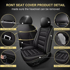 IKABEVEM Car Seat Covers Fit for Acura TL 2004-2014: Luxury Leather Automotive Front Seat Covers, Car Seat Protector(2PCS Front, Black) - Image 2