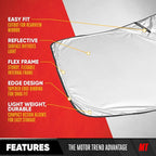 Motor Trend Custom Fit GMC Sierra & Chevy Silverado Windshield Sun Shade - Fits All (2014-2018) Trims - Car Windshield Sunshade Sierra & Silverado Accessories - Automotive Interior Protection - Image 6