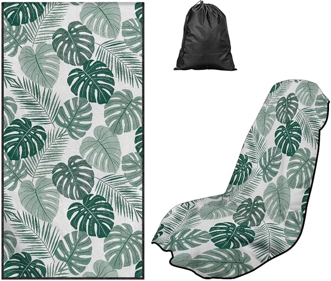 SEANATIVE Seat Cover Towel, Sweat Carseat Protector, Tropical Leaf Car Towel Cushion Cover Perfect for Car Truck SUV Seat, Great for Surfing Yoga Gym Workout - Image 5