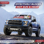 Autoamerics 1-Piece Windshield Sun Shade New American Eagle Flag USA Patriotic Design - Foldable Car Front Window Sunshade for Sedans SUV Truck - Blocks Max UV Rays and Keeps Your Vehicle Cool - Large - Image 3