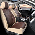 FLORICH Front Seat Covers 2 Pieces Universal Seat Cover for Cars Breathable Leather Waterproof Car Seat Cover Driver Seat Cover Automotive Car Seat Cushion Fit for Most Cars SUV Trucks, Beige&Coffee by FLORICH