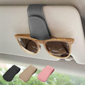 Magnetic Leather Car Sunglass Holder, Visor Sunglasses Holder Clip, 1 Pack | Suitable for Different Size Eyeglasses, Easy Opreation, Car Organziation Accessories by Ompellus
