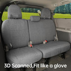 Sienna Car Seat Covers Custom Fit for 2011-2020 Toyota Sienna SE,LE,XLE,SE Premium,XLE Premium,8-Seater,Full Coverage,Airbag Compatible Polyester Auto Seat Protector (Full Set,Gray) - Image 4