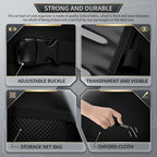 2 in 1 Hanging Backseat Car Organizer,Waterproof Back Seat Car Organizer | with Table Trays,Multifunctional Cars Seats Backs Organizers as Kick Mats Back Seat Protector for Vehicles - Image 4