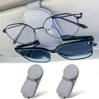 KIWEN 2 Pack Sunglasses Holder for Car Visor, Magnetic Leather Sunglass Eyeglass Hanger Clip for Car Sun Visor Accessories (2, Black) - Image 8