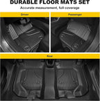 Full Set Floor Mats for Honda HRV 2016-2022 | All Weather TPE Custom Fit HR-V Floor Liners 1st & 2nd Row & Seat Back Mat & Cargo Mat - Image 3