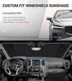 Pigenius Windshield Sunshade for Tesla Model 3 2018-2026, Model Y 2020-2025 Old Body Style, Custom Fit Front Window Shade - AstraGuard - Image 2