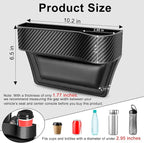 Car Seat Gap Filler Organizer, 2 Pack Multifunctional Auto Console Side Storage Box with Cup Holders 2 Seat Hooks for Drink, Car Organizer Front Seat for Holding Phone, Sunglasses - Image 2