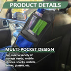 KEVWR 2 PCS Car Seat Side Organizer, Multifunctional Stuff Holder with Mesh Net Pocket, Auto Seat Storage Hanging Bag For Cars, SUVs, Trucks. Can Hold Mobile Phone, Wallet, Glasses (Black) - Image 5