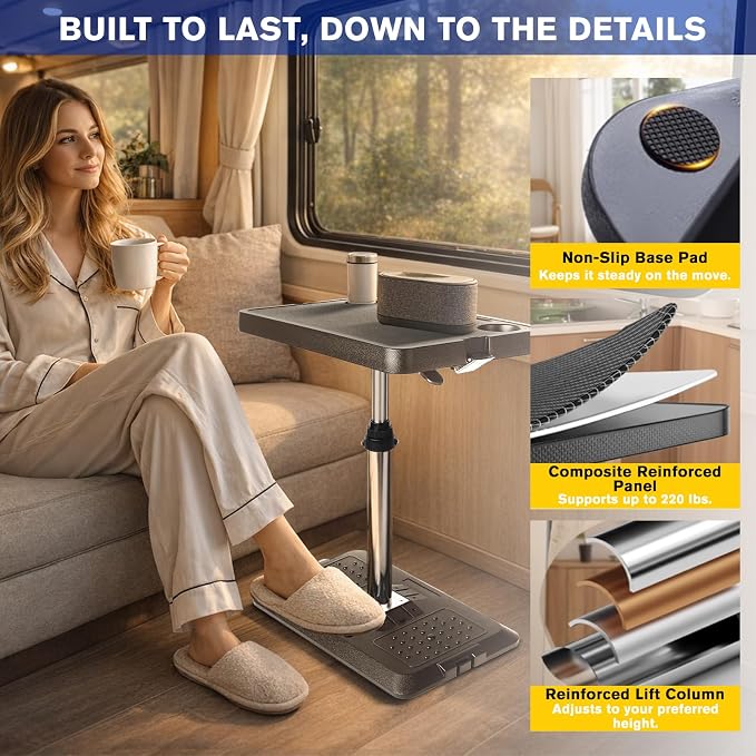 Car Seat Tray Table, Adjustable Car Desk for Laptop & Tablet | Multi-Function Travel Tray for Front Passenger/Rear/Driver Seat, Eating & Work Tray, Essentials Accessories for Long Trips - Image 5