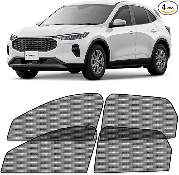 CLIM ART Magnetic Car Window Shades for Ford Escape 2020-2026 – Custom-Fit Sun Blocker Curtains, Side Window Covers, Essential Car Accessories for Camping, Baby, and Privacy Protection - MS0098 by CLIMART