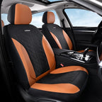 Coverado Car Seat Covers Front Seats, BrownSeat Covers 2-Pack, Breathable Automotive Seat Protectors, Driver Seat Covers Universal Fit for SUV, Truck, Vans, Sedan by COVERADOAUTO