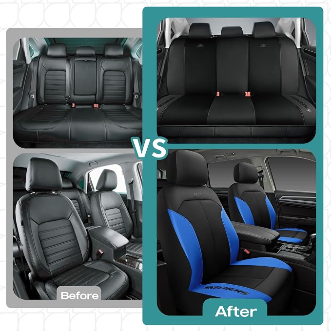Skechers Car Seat Covers,GOGA Mat Oxford Cloth Seat Covers,Waterproof Car Seat Covers Front Seats,Automotive Universal Fit Seat Cover for Most Cars, Suvs, Trucks,Blue - Image 6