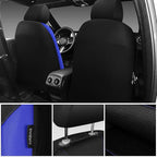 CAR PASS Leather seat Covers,Automotive Universal Sport car seat Cover Super 5mm Composite Sponge Inside,Airbag Compatible fits Most Cars, SUVs, Trucks, and Vans (Full Set,Black and Blue) - Image 5