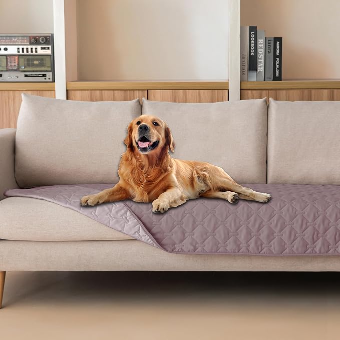 gogobunny Waterproof Dog Blanket, Couch Covers for Sofa, Reusable Pee Pads | Wear Resistant, Leakproof Sofa Cover for Pets, Anti-Pilling, Hypoallergenic, Machine Washable, 30x90 Inch Dark/Light Sea Fog by gogobunny