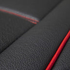 FH Group Back Seat Faux Leather Seat Cushion - Universal Fit, Rear Seat Covers for Cars with Rear Split Bench, Car Seat Cover for SUV, Sedan, Van, Red - Image 3
