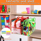 6 Color Toy Storage Bags with Labels, Reusable Clear PVC Board Game Storage, Travel Waterproof Organizer Bags with Zipper Large Capacity (L, XL, XXL) - Image 6