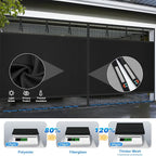 Privacy Garage Door Screen Blackout for 2 Car Garage-16x7FT Magnetic Garage Screen, 9.6LB Heavy Duty Thicker 265g/㎡ Mesh, Hands Free, Magnetic Privacy Garage Screen Door(Black, 16 * 7FT) - Image 3