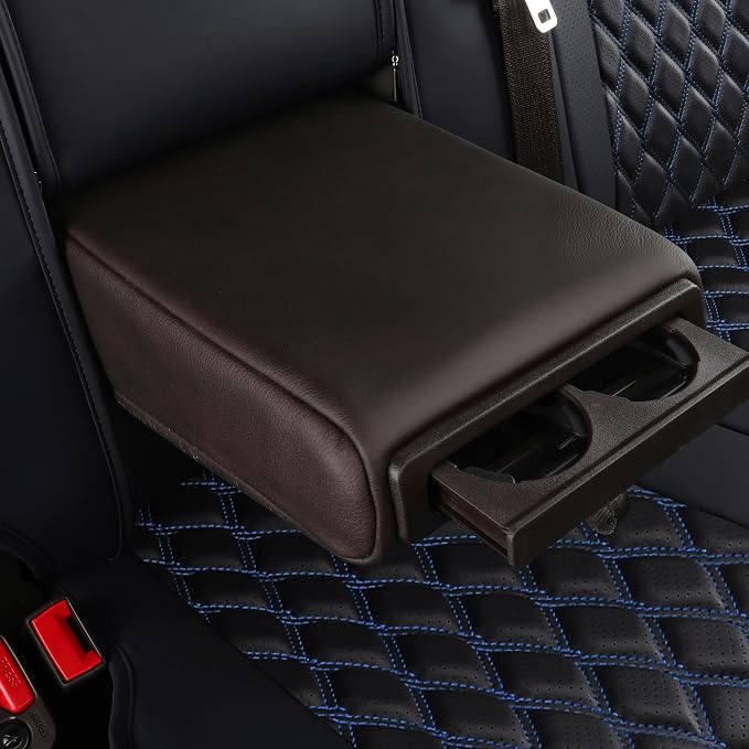 Huidasource Custom Fit Ford F150 Rear Bench Split Leather Seat Covers Fit for 2015-2026 F150 SuperCrew & 2017-2026 F250 F350 F450 Super Duty Crew Cab Pickup King Ranch Platinum(Back Row/Black&Blue) - Image 8