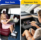 Car Seat Tray Table, Adjustable Car Desk for Laptop & Tablet | Multi-Function Travel Tray for Front Passenger/Rear/Driver Seat, Eating & Work Tray, Essentials Accessories for Long Trips - Image 3