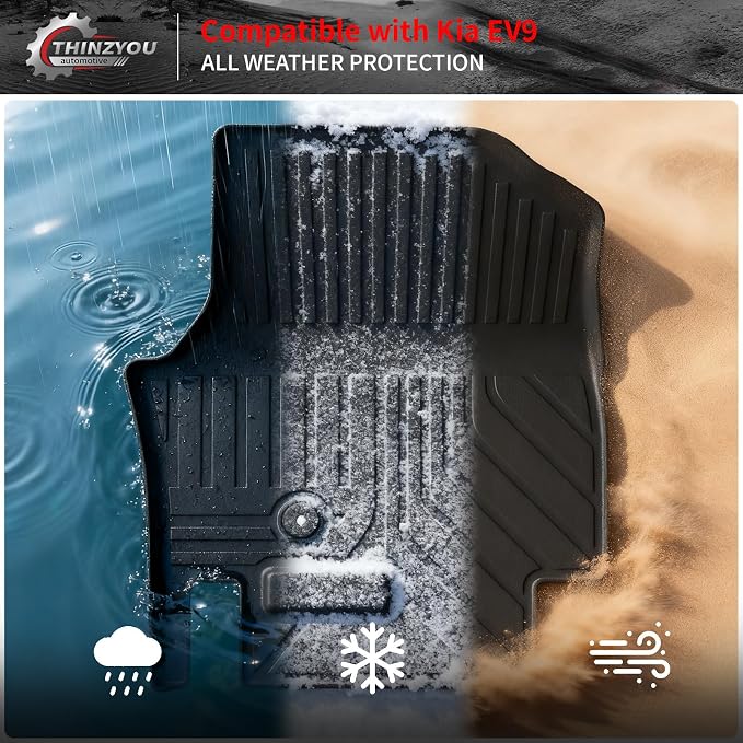 Floor Mats for 2024 2025 2026 Kia EV9 6&7 Seats | Cargo Liner Cargo Mat Trunk Mat Trunk Liner TPE Back Seat Cover Protector All Weather EV9 Accessories - Image 9