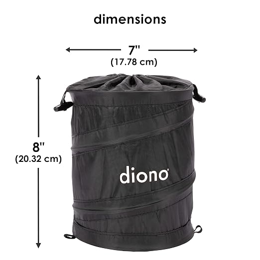 Diono Pop-up Trash Bin, Collapsible Car Trash Can Portable, Small, Leak Proof, Perfect For Keeping Car Clean, Black - Image 7