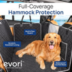 evori Dog Guard, Waterproof Dog Car Seat Cover with Mesh Barrier, Hammock | Nonslip back seat protector with mesh divider for cars, trucks and SUVs, scratchproof dog blanket, adjustable straps - Image 3