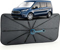 Car Windshield Sun Shade Umbrella for Ford Transit Connect 2010-2023 | [Reflective Coated Fabric] Car Shades Sun Visor Keep Car Cool and Protects Interior, 1:1 Exact Fit by MakeLifeBetter