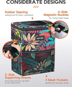 HOTOR Car Trash Can, Compact Waterproof Organizer, Leak-Proof Bin, 2-Gallon | Autumn Leaves, Multifunctional Car Accessory with Adjustable Straps & Magnetic Snaps for Interior Car Storage - Image 4